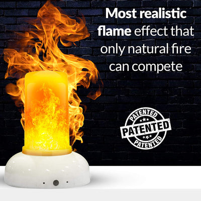 LED Flame Effect Light With Timer and Remote - Abamericabrand