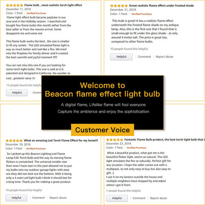 (100 PCS ) Flame LED Light Bulb - Abamericabrand