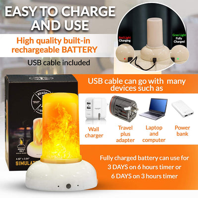 LED Flame Effect Light With Timer and Remote - Abamericabrand