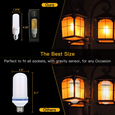 (100 PCS ) Flame LED Light Bulb - Abamericabrand