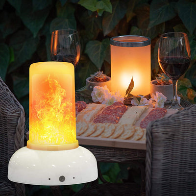 LED Flame Effect Light With Timer and Remote - Abamericabrand