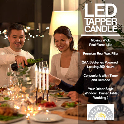 Taper LED Candles Pack 4 - Abamericabrand